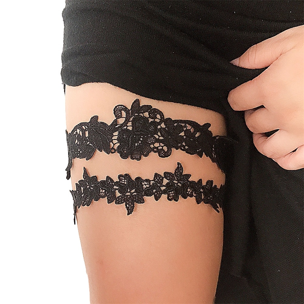 Sexy Elastic Lace Leg Garters (2 pcs) Sexy Elastic Lace Leg Garters (2 pcs)