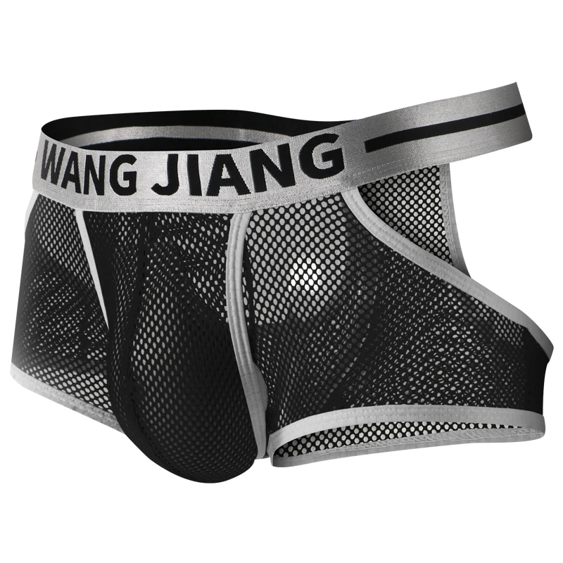 Sexy Men Mesh Hole Underwear Man Boxers Short Underpants Transparent Panties Sexy Men Mesh Hole Underwear Man Boxers Short Underpants Transparent Panties
