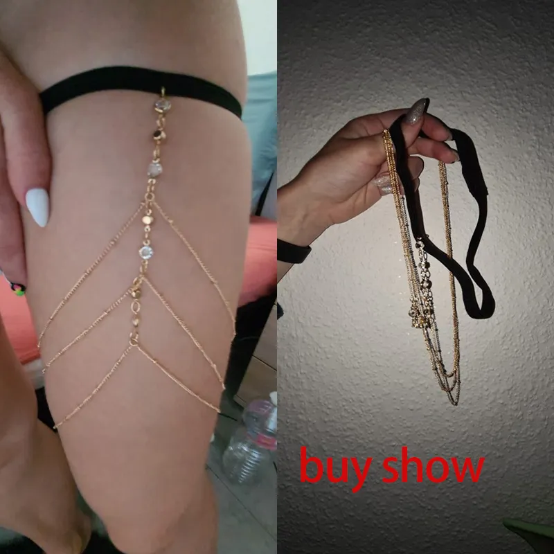 Sexy Multilayer Tassel Pearl Clip Bead Leg Chain for Women Simple Adjustable Elastic Thigh Chain Beach Body Jewelry Sexy Multilayer Tassel Pearl Clip Bead Leg Chain for Women Simple Adjustable Elastic Thigh Chain Beach Body Jewelry
