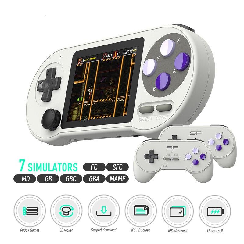 SF2000 Portable Handheld Game Console 3 Inch IPS Retro Game Consoles Built-in 6000 Games Retro Video Games For Kids SF2000 Portable Handheld Game Console 3 Inch IPS Retro Game Consoles Built-in 6000 Games Retro Video Games For Kids