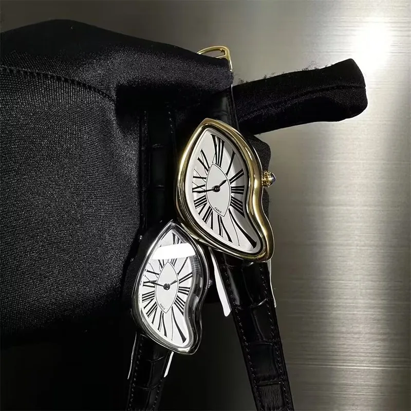 Shaped Crash Melt Twist Swiss Watch Men's Fashion Fashion Fashion Brand Premium INS Small Focus Design Lrregular Shape Shaped Crash Melt Twist Swiss Watch Men's Fashion Fashion Fashion Brand Premium INS Small Focus Design Lrregular Shape