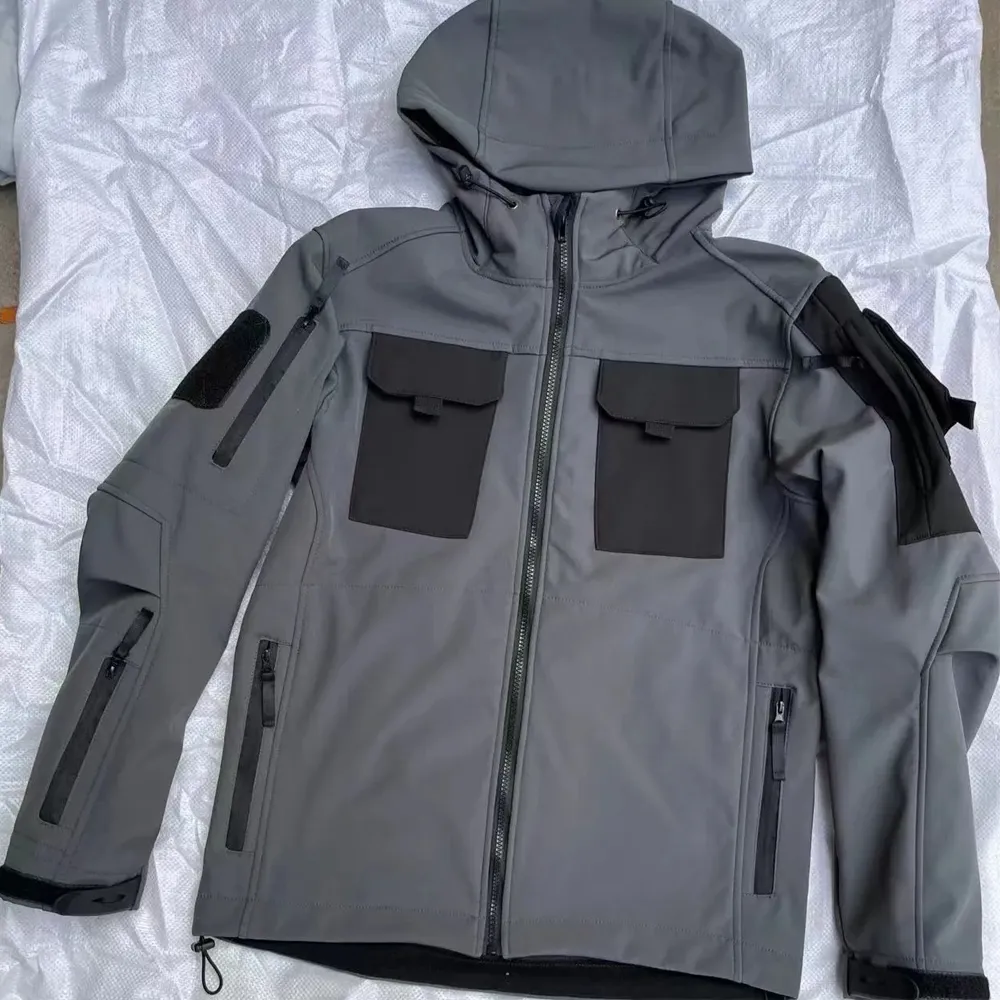 Shark Skin Tactical Jackets Men Military Soft Shell Waterproof Windproof Hooded Jacket Outdoor Functional Uniforms Shark Skin Tactical Jackets Men Military Soft Shell Waterproof Windproof Hooded Jacket Outdoor Functional Uniforms