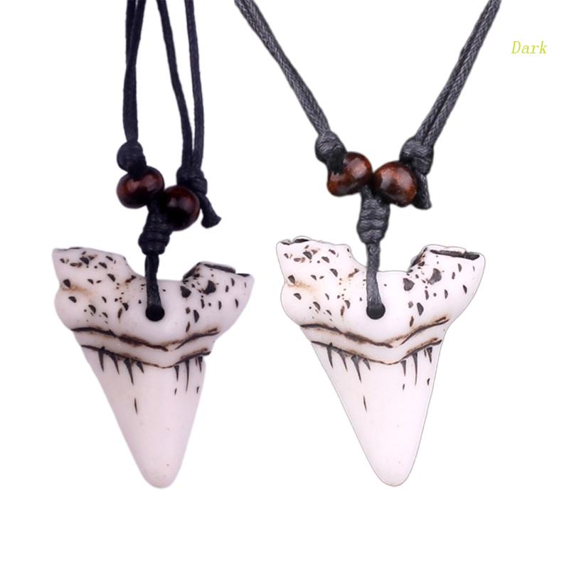 Shark Tooth Necklace Rope Chain Shark Tooth Necklace Rope Chain