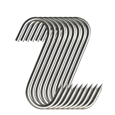 Sharp Tip Stainless Steel Meat Hooks (20Pcs)