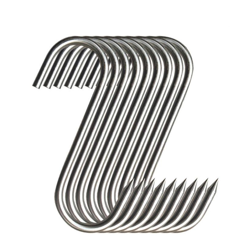 Sharp Tip Stainless Steel Meat Hooks (20Pcs)