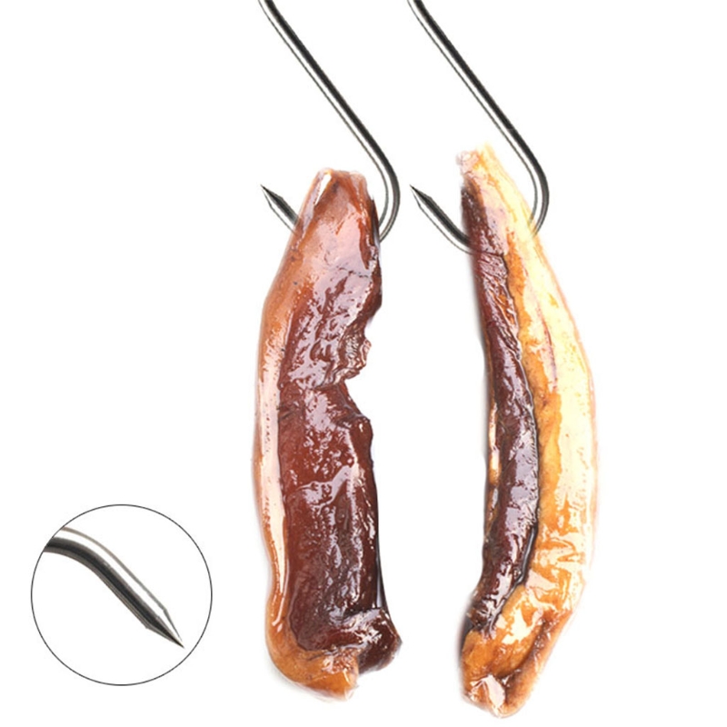 Sharp Tip Stainless Steel Meat Hooks (20Pcs)