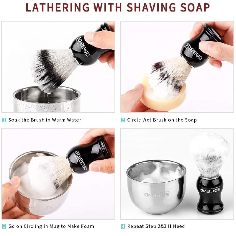 Shaving Cream Brush Synthetic Bristles