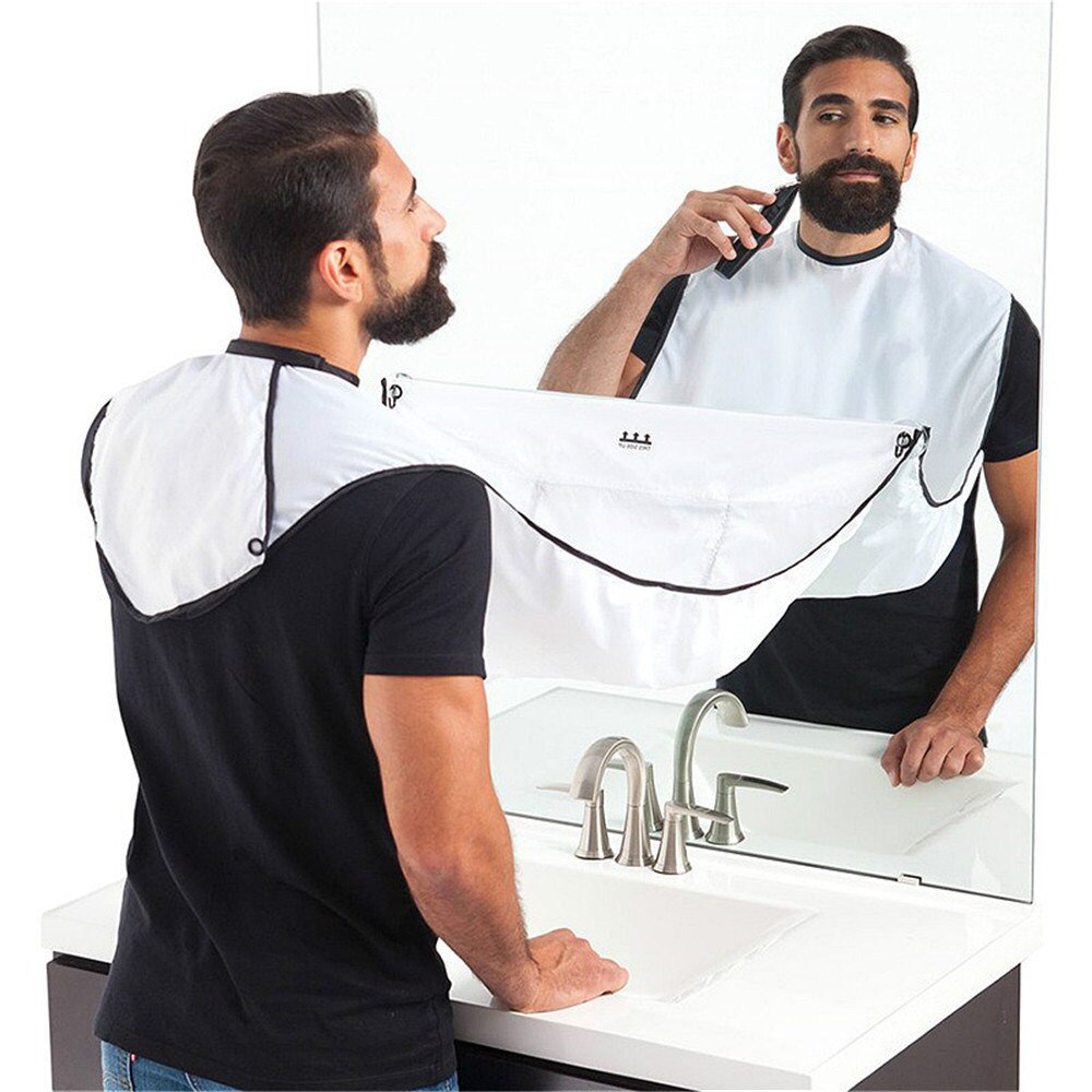 Shaving Hair Catcher Apron with Hooks Shaving Hair Catcher Apron with Hooks