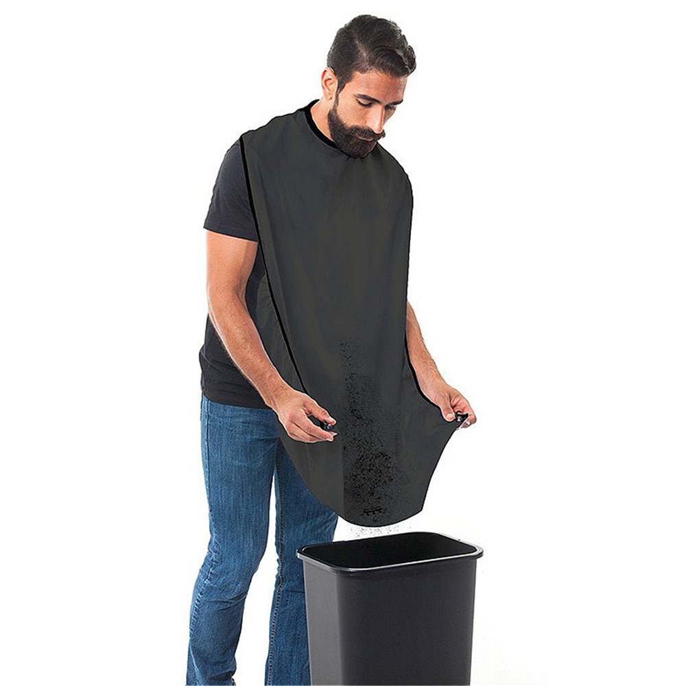 Shaving Hair Catcher Apron with Hooks
