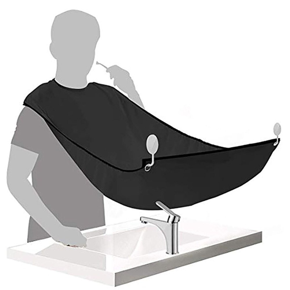 Shaving Hair Catcher Apron with Hooks