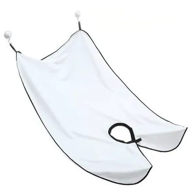 Shaving Hair Catcher Apron with Hooks