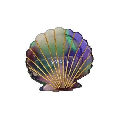 Shiny Plastic Seashell Claw Clip Shiny Plastic Seashell Claw Clip