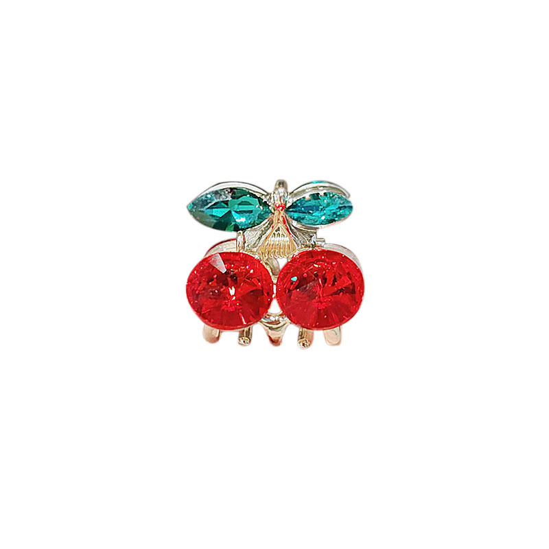 Shiny Red Rhinestone Cherry Hair Clips (2 pcs) Shiny Red Rhinestone Cherry Hair Clips (2 pcs)