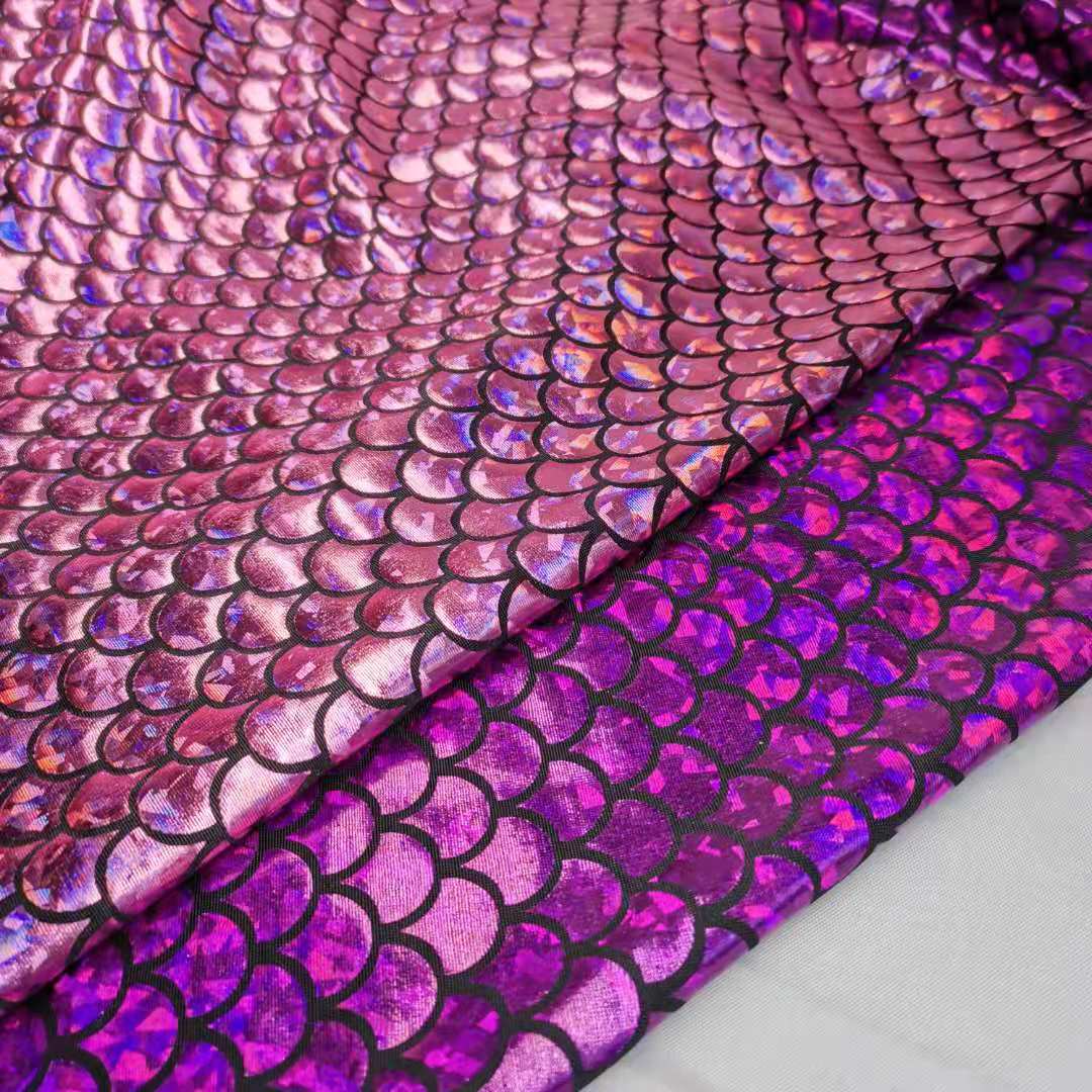Shiny Spandex Mermaid Scale Fabric