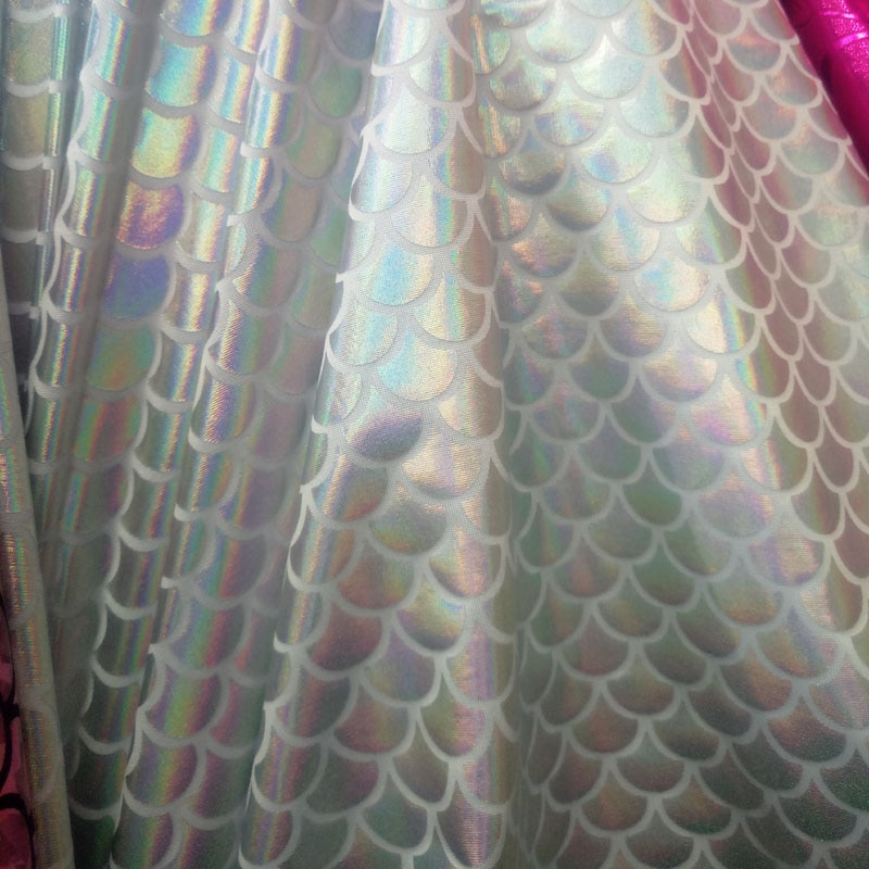 Shiny Spandex Mermaid Scale Fabric