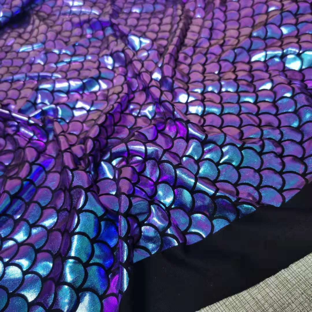 Shiny Spandex Mermaid Scale Fabric