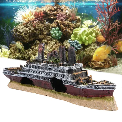 Shipwreck Fish Tank Ornament Aquarium Decor
