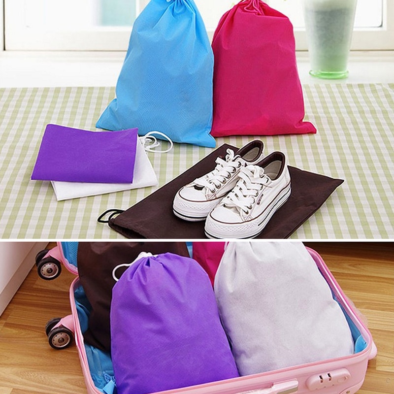 Shoe Bags Drawstring Closure