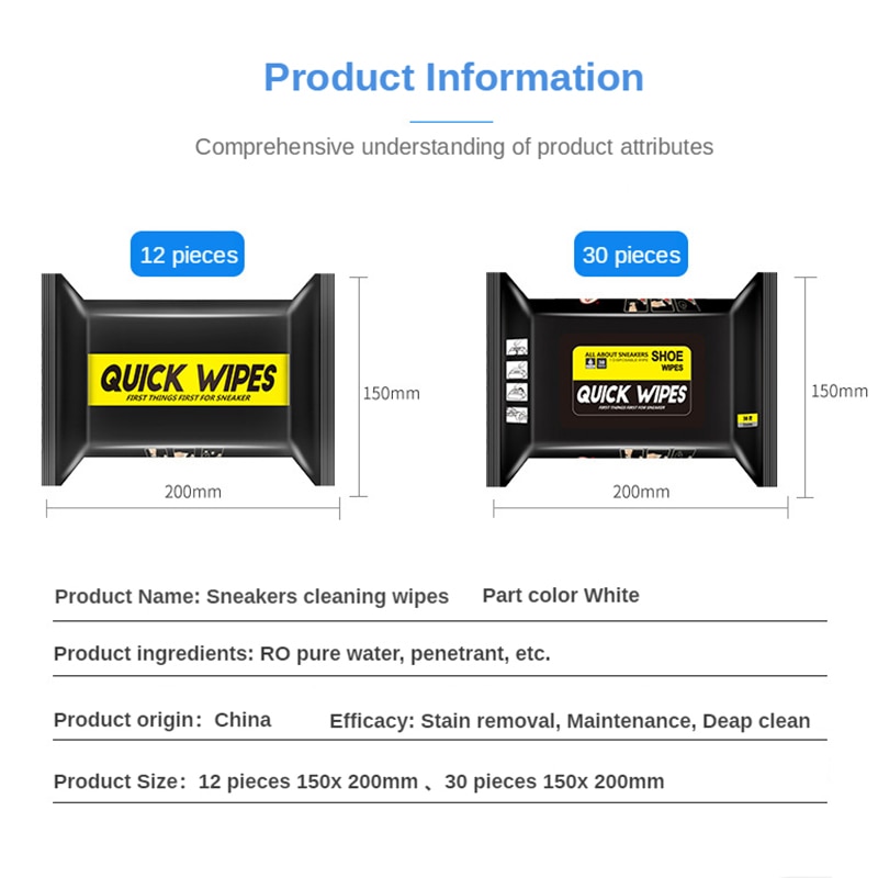 Shoe Cleaning Wipes Disposable Cleaner
