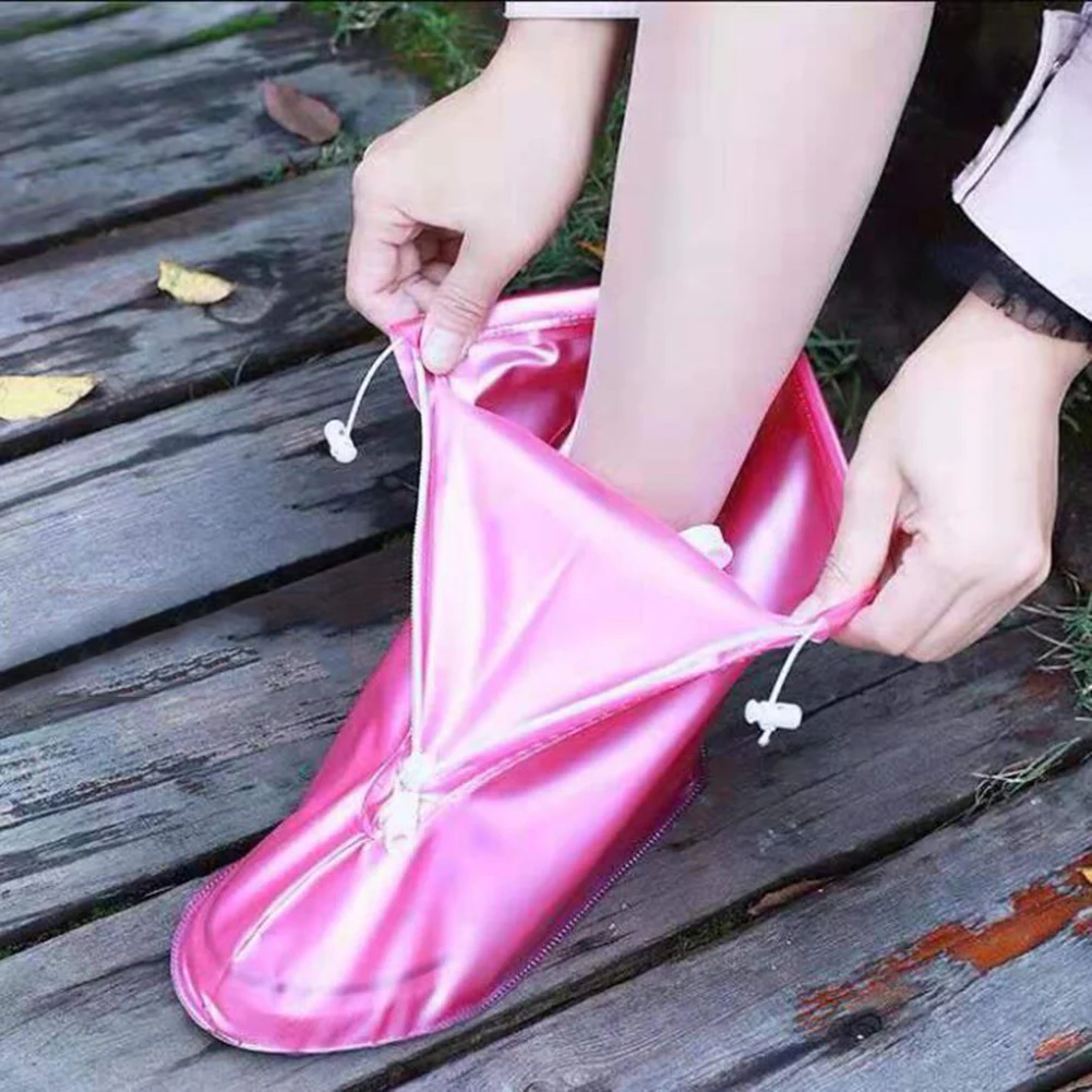 Shoes Covers for Rain Flats Ankle Boots Cover PVC Reusable Non-slip Cover for Shoes with Internal Waterproof Layer Shoes Covers for Rain Flats Ankle Boots Cover PVC Reusable Non-slip Cover for Shoes with Internal Waterproof Layer