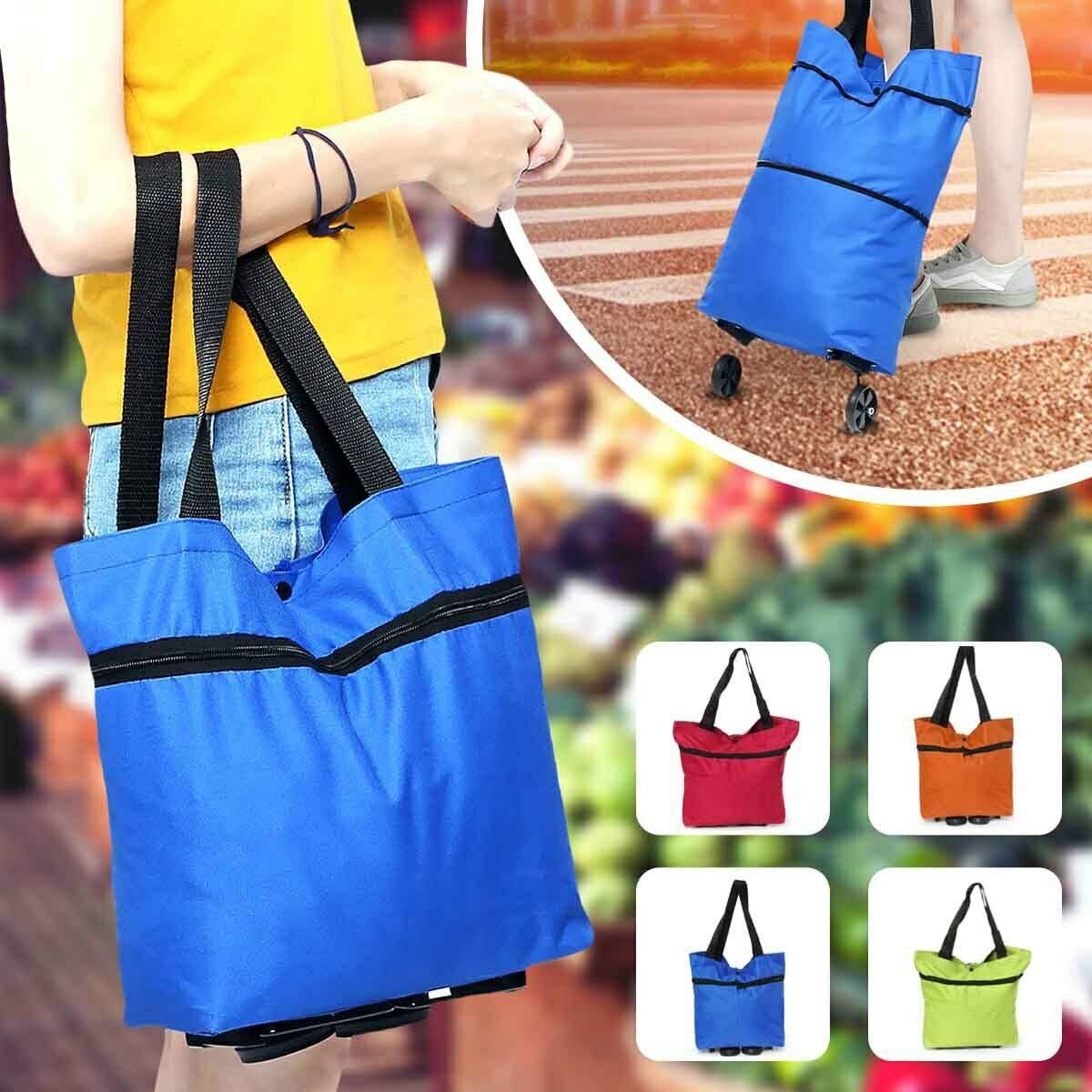 Shopping Bag with Wheels Foldable Trolley Shopping Bag with Wheels Foldable Trolley