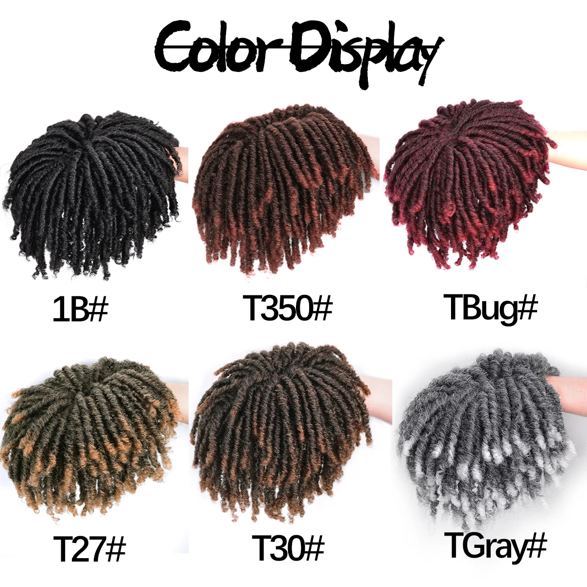 Short Crochet Wigs Synthetic Clips in Hair Toupee Extensions Afro Synthetic Braided Half Wig Dreadlock Hairpieces For