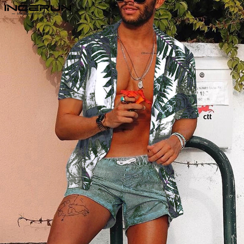 Short Sleeve Men Hawaiian Shirt Short Sleeve Men Hawaiian Shirt