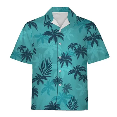 Short Sleeve Thin Summer Hawaiian Shirt for Men