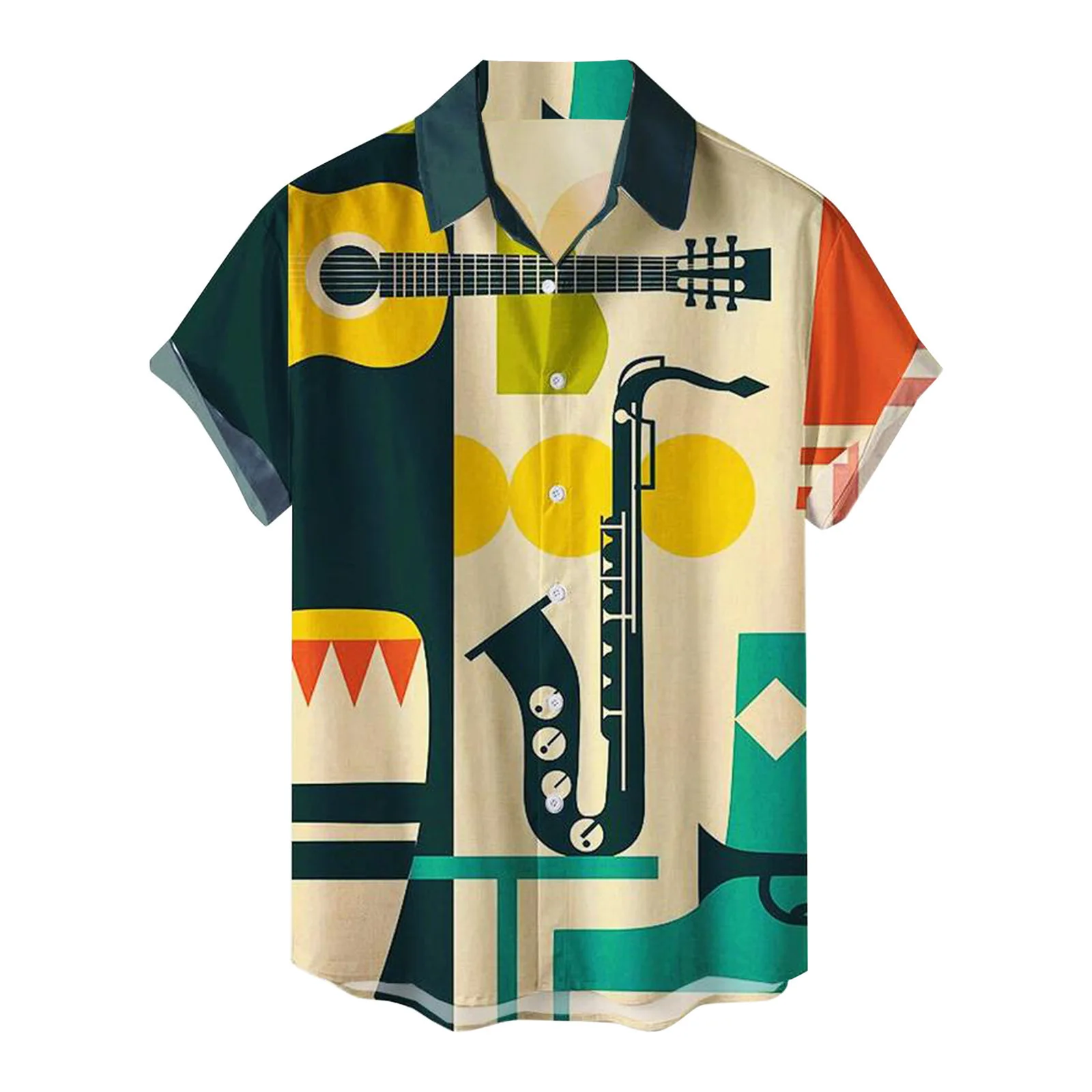 Short Sleeve Thin Summer Hawaiian Shirt for Men