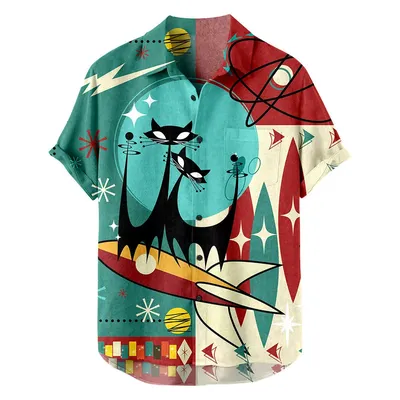 Short Sleeve Thin Summer Hawaiian Shirt for Men