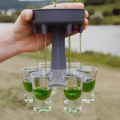 Shot Glass Dispenser 6 Cup Holder Shot Glass Dispenser 6 Cup Holder