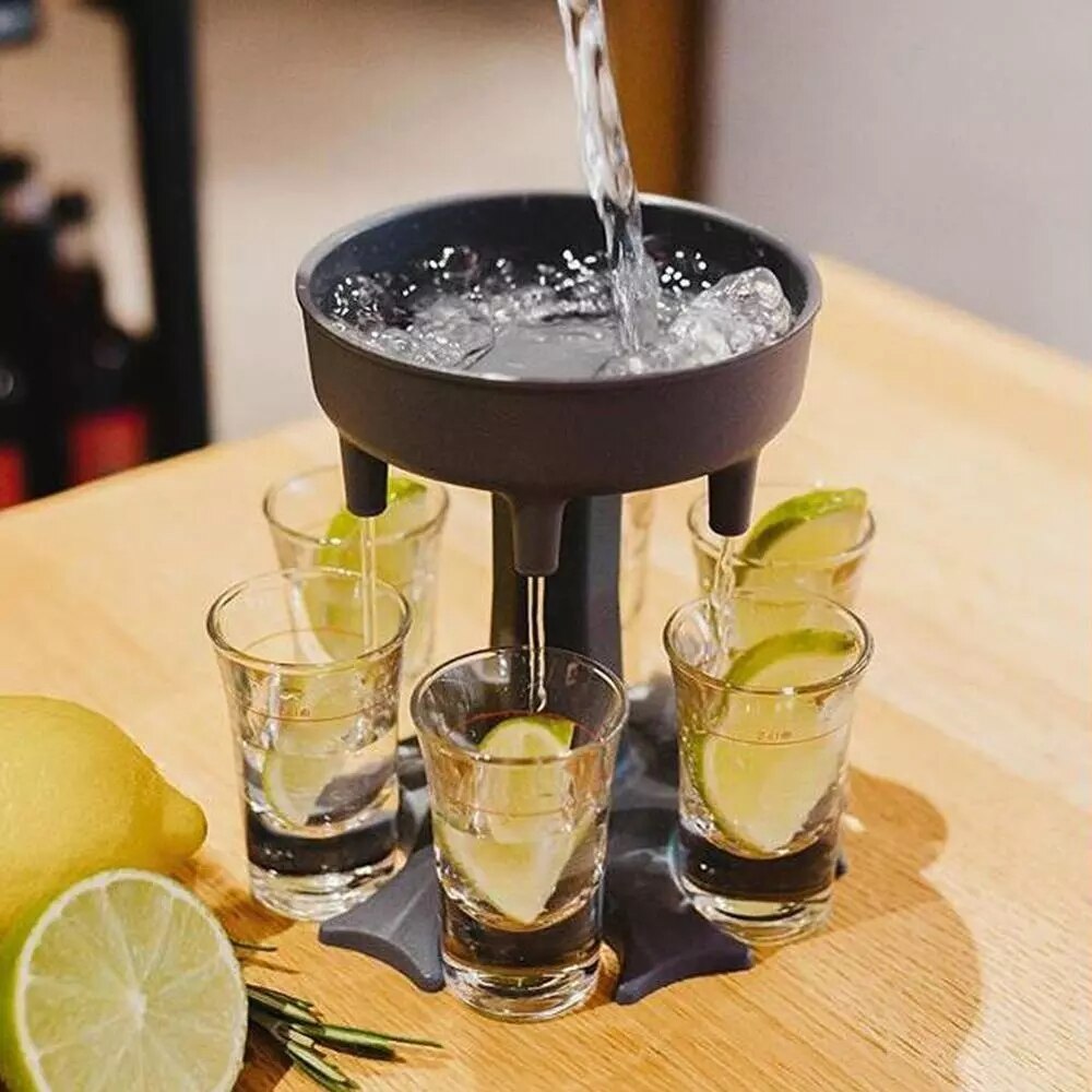 Shot Glass Dispenser 6 Cup Holder Shot Glass Dispenser 6 Cup Holder