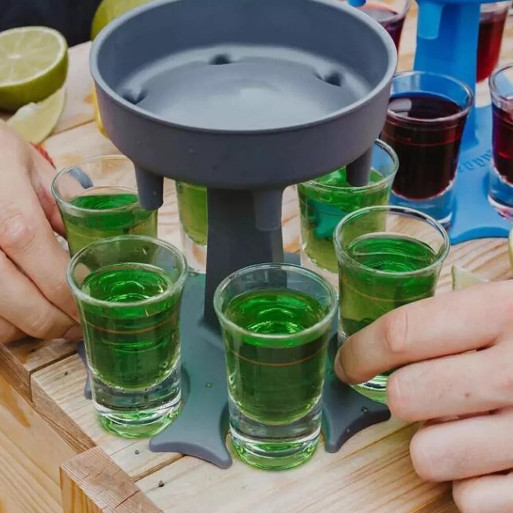 Shot Glass Dispenser 6 Cup Holder Shot Glass Dispenser 6 Cup Holder