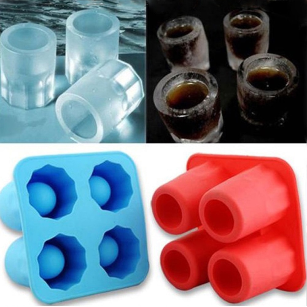 Shot Glass Ice Mold 4 Cup Shape Ice Tray Shot Glass Ice Mold 4 Cup Shape Ice Tray