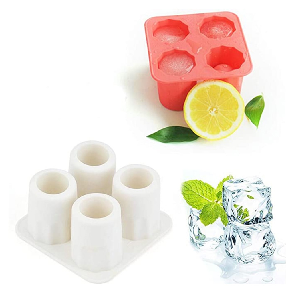 Shot Glass Ice Mold 4 Cup Shape Ice Tray Shot Glass Ice Mold 4 Cup Shape Ice Tray