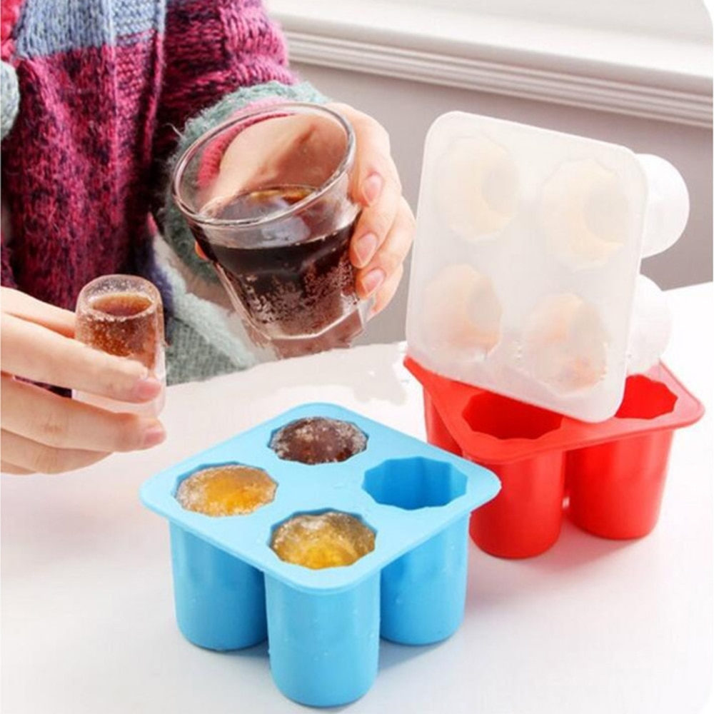Shot Glass Ice Mold 4 Cup Shape Ice Tray Shot Glass Ice Mold 4 Cup Shape Ice Tray