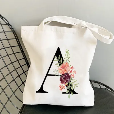 Shoulder Canvas Bag Letter Tote Shoulder Canvas Bag Letter Tote