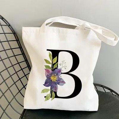 Shoulder Canvas Bag Letter Tote Shoulder Canvas Bag Letter Tote
