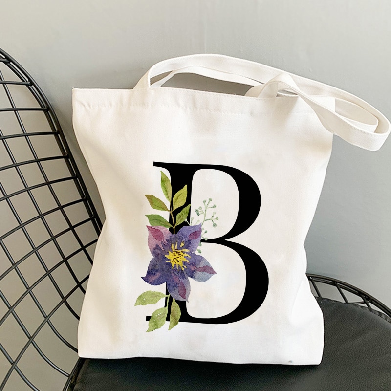 Shoulder Canvas Bag Letter Tote Shoulder Canvas Bag Letter Tote