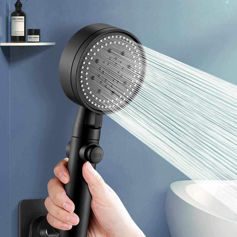 Shower Head Water Saving 5 Mode Adjustable High Pressure Shower One Key Stop Water Massage Eco Shower Bathroom
