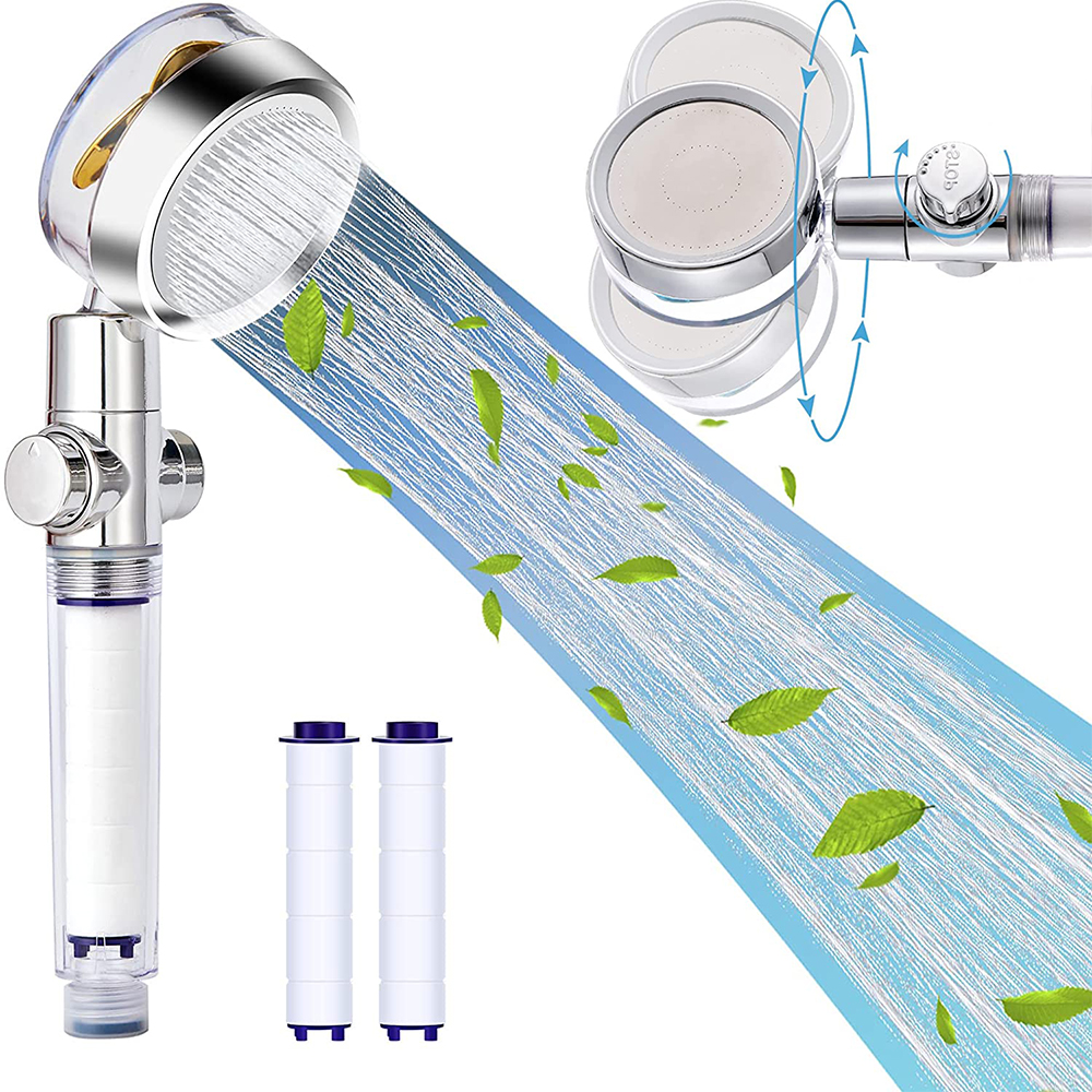 Shower Head Water Saving High Pressure Handheld Turbo Propeller Showerhead Adjustable Water Flow Bathroom Filter Nozzle Shower Head Water Saving High Pressure Handheld Turbo Propeller Showerhead Adjustable Water Flow Bathroom Filter Nozzle
