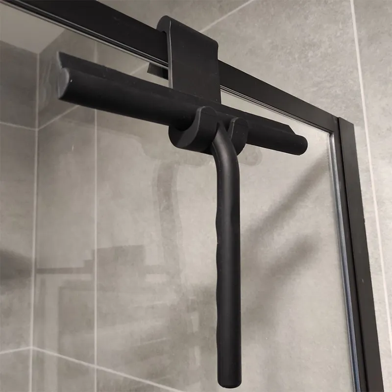 Shower Squeegee Glass Clean Scraper Washing Wiper Hanger Floor Window Cleaning Household Water Wall Hanging Mirror with