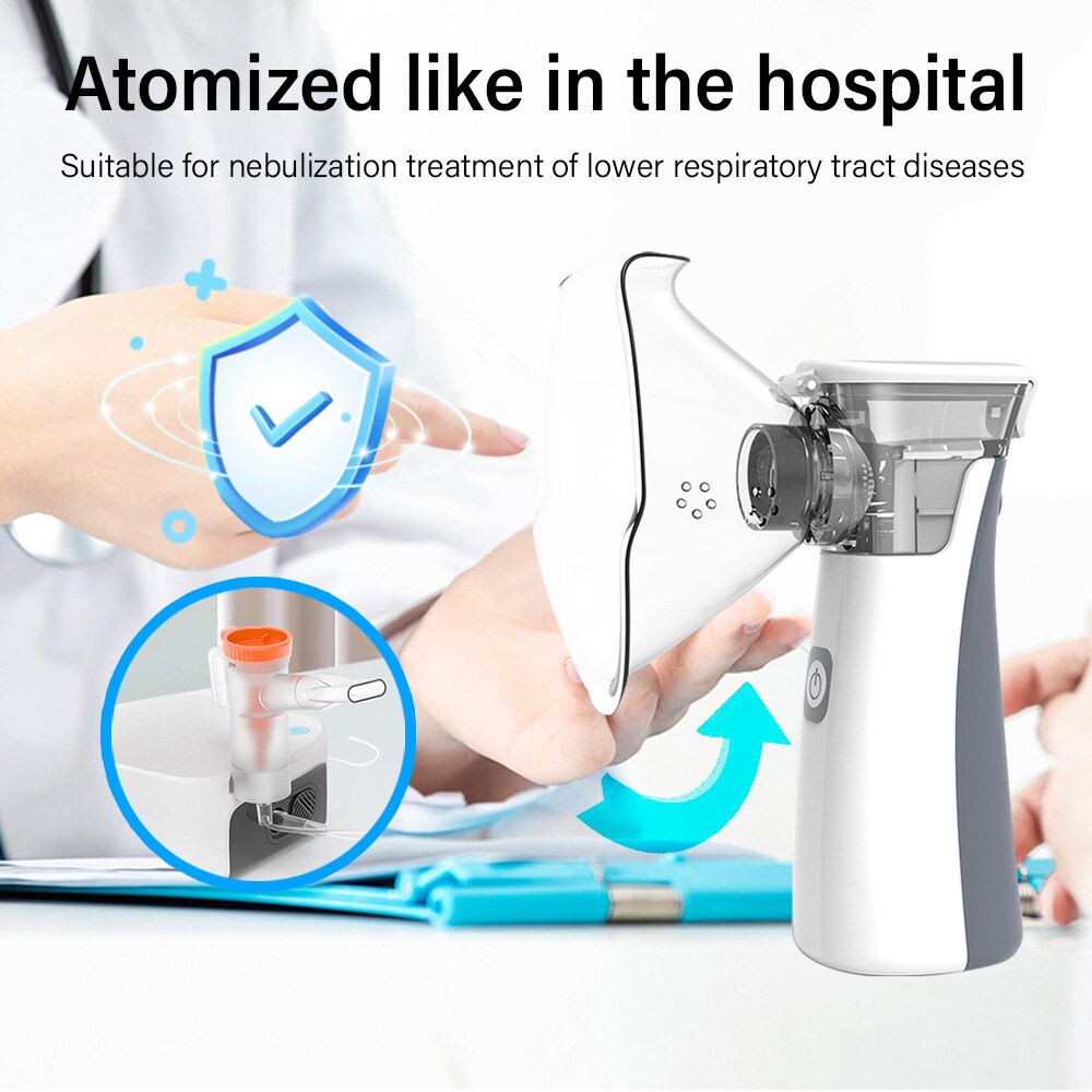 Silent Mesh Handheld Nebulizer Asthma Inhaler Atomizer Mini Portable Nebulizer Humidifier Children Health Care Silent Mesh Handheld Nebulizer Asthma Inhaler Atomizer Mini Portable Nebulizer Humidifier Children Health Care