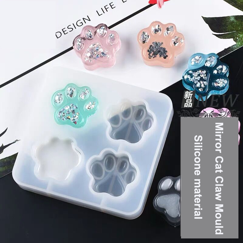 Silicone 4 Slot Paw Print Mold Silicone 4 Slot Paw Print Mold