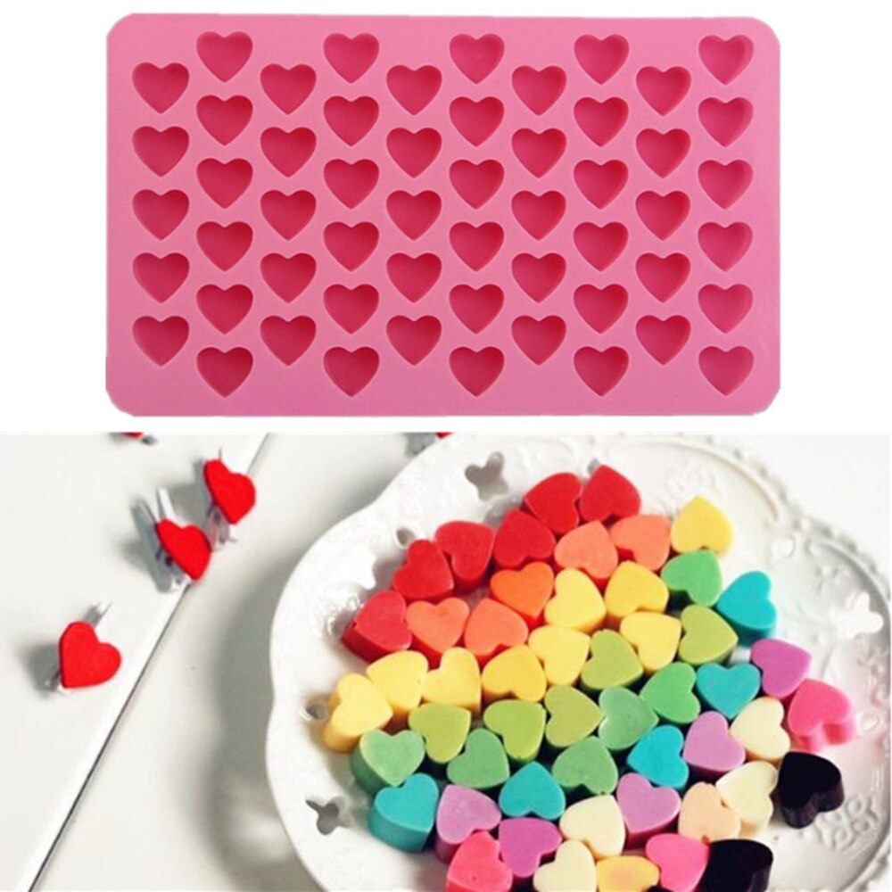 Silicone 55 Slot Heart Ice Cube Tray