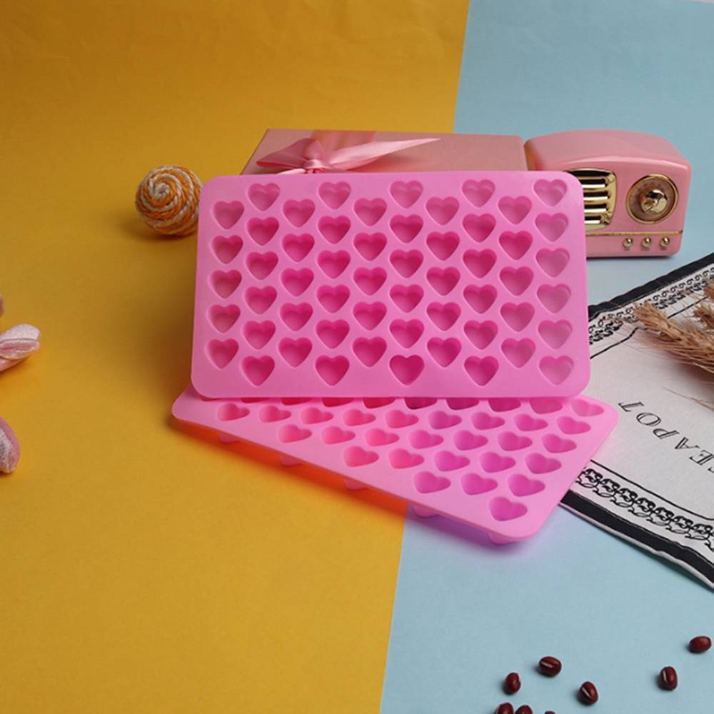 Silicone 55 Slot Heart Ice Cube Tray Silicone 55 Slot Heart Ice Cube Tray