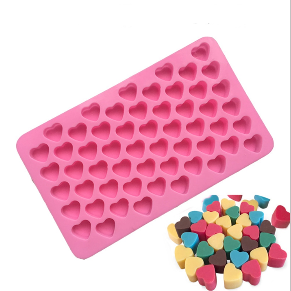 Silicone 55 Slot Heart Ice Cube Tray Silicone 55 Slot Heart Ice Cube Tray