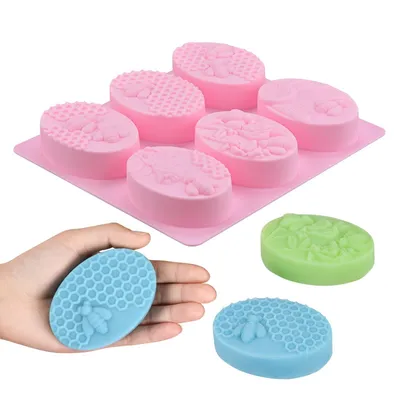 Silicone 6 Cavity Honeycomb Soap Mold