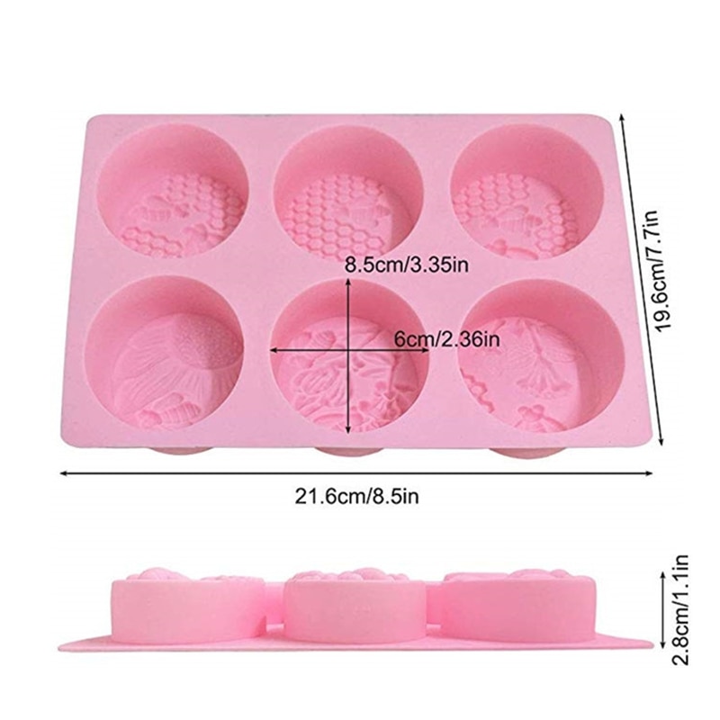 Silicone 6 Cavity Honeycomb Soap Mold
