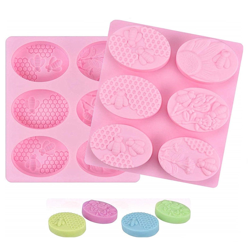 Silicone 6 Cavity Honeycomb Soap Mold
